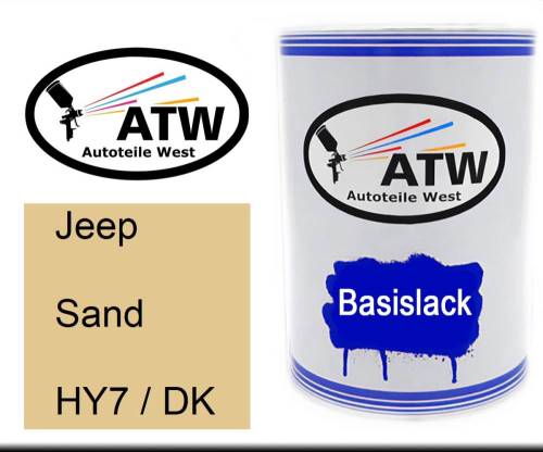 Jeep, Sand, HY7 / DK: 500ml Lackdose, von ATW Autoteile West.